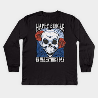 Anti-Valentine's Day Skull Kids Long Sleeve T-Shirt